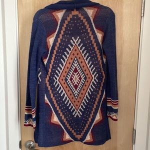 Billabong Winter Solstice Blue Cardigan, Size Small